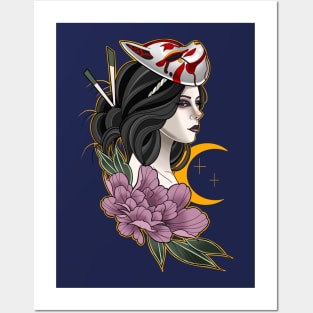 Luna Kitsune Posters and Art